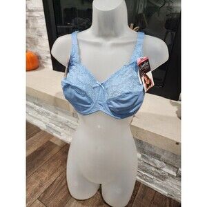 Lilyette Bra Comfort Lace Full-Figure Minimizer 0428 Blue Sky Size 36D